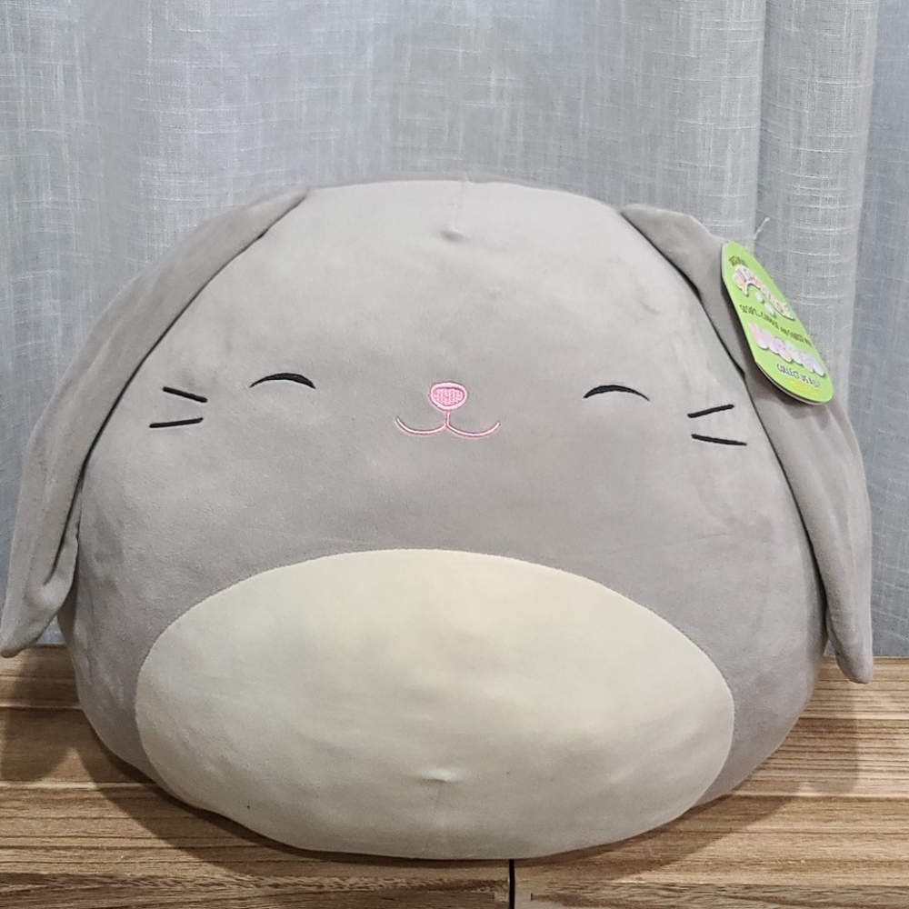 16" Squishmallow Blake the Grey Bunny . Used